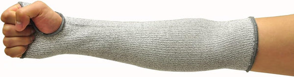 G & F 58122XL CUTShield Cut Resistant Sleeve, 14-Inch Long Sleeve with Thumb Hole, Grey, X-Large