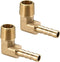 uxcell Brass Barb Hose Fitting, 90 Degree Elbow 6mm Barbed to 1/4 PT Male Pipe Adapter Connector, 2pcs