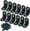 Corner Brace 25 x 25mm Stainless Steel Black Brace Corner Joint Fastener with Screws - 12 Pcs