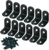Corner Brace 25 x 25mm Stainless Steel Black Brace Corner Joint Fastener with Screws - 12 Pcs