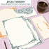 96 Set (64 32 2 8.5 11 Anzon Mories Piece Stationary Sheet Paper and Envelope) Both Side Line Vintage Ivory Lace