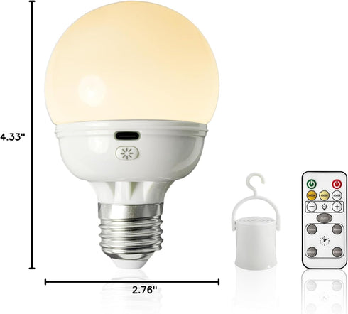 Bulbs, Bulb E26 Lightbulbs Dimmable (1 Lightbulb) Rechargeable Light Battery Operated Light with Remote LED Emergency