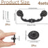 4 Sets 6.5 inch SUPERFINDINGS Vintage Bail Pull Handles Hole Center Antique Drawer Handles Alloy Black Drop Pulls