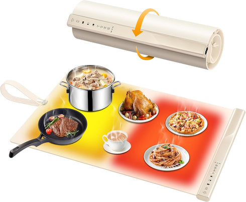 FOHERE Warming Mat for Food, Fast Full Surface Electric Warming Tray with
