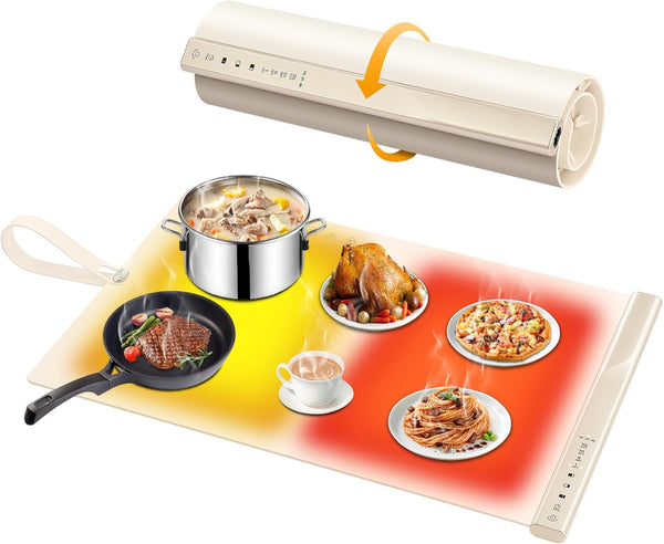 FOHERE Warming Mat for Food, Fast Full Surface Electric Warming Tray with