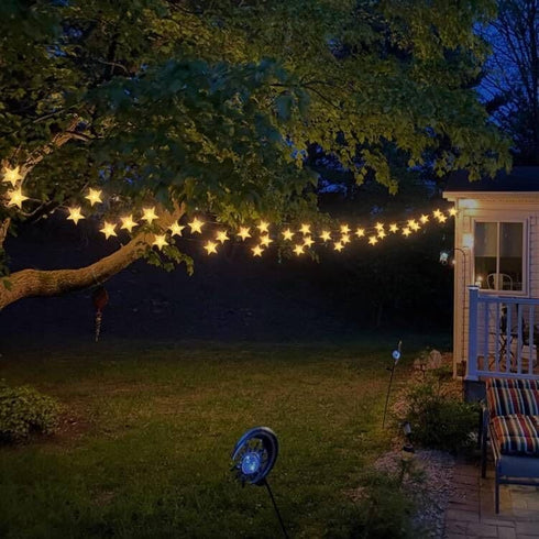Solar String Lights Outdoor, 30ft 50LED Waterproof Christmas Lights with 8 Modes for Gardens and Patio Decor
