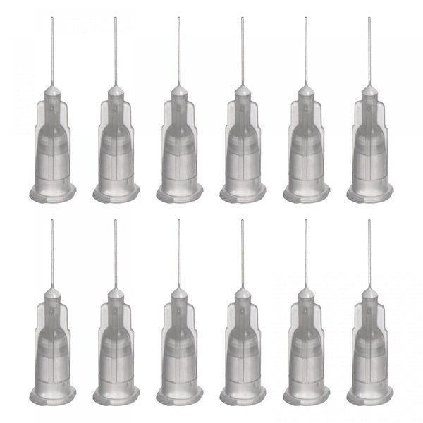 uxcell 20 Pcs Industrial Blunt Tip Dispensing Needle with Luer Lock, 27G 1/2" (Gray)