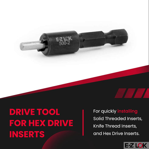 Drive Tool - Optional, Use with 329-3, 329-332, 303-3, 303-332, Silver, Black by E-Z LOK