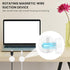 IFOKAMOG 24 Pack Cord Organizer Holder, Magnetic Desk Cable Clips Management, Rotatable Spring Cable Clips, Adhesive