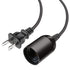2-Pack 375W E26 E27 (6 Extension Hanging Lantern Cord Cable UL with Socket On/Off Button Pendant Lighting - Feet Black)