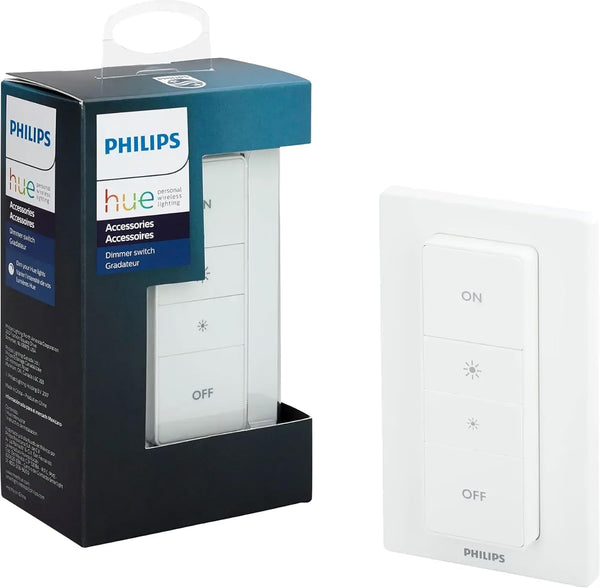 Philips Hue Wireless Smart Dimmer Switch with Remote, Battery Powered, No Wiring