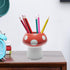 Cute Mushroom Pencil Holder for Desk, Ceramic Pencil Cup Decoration Accessories, Red Mushroom Decor Succulent Plant Pot