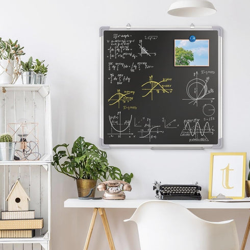 Navy Penguin Set 24 24 1 14 (7 4 Chalkboard - x in Black Board with Magnetic Chalk Eraser, Chalk Sticks Colors)