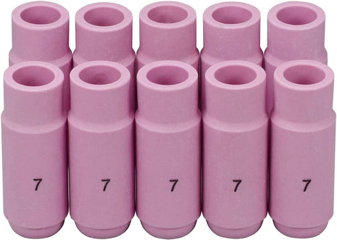 RIVERWELD #7 TIG Alumina Nozzle Ceramic Shield Cup 10N47 7/16" Orifice Fit DB PTA SR WP 17 18 26 10pk