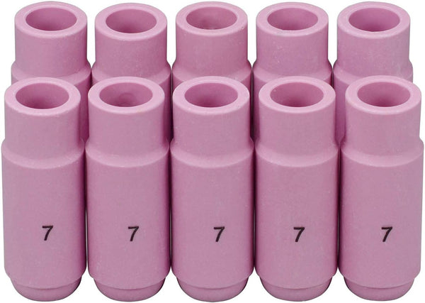 RIVERWELD #7 TIG Alumina Nozzle Ceramic Shield Cup 10N47 7/16" Orifice Fit DB PTA SR WP 17 18 26 10pk