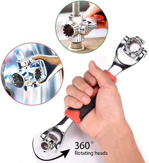 Universal Wrench 48 in 1 Multifunction Socket Wrench Tool with 360 Degree Rotating Head