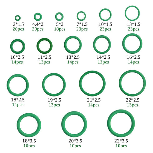 XINGYHENG 279Pcs 18 Sizes Rubber O-Ring Gasket Sealing Ring Repair Box Washer Seal Assortment Set for General Repair
