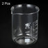 PATIKIL 600ml Low Form Glass Beaker, 2 Pack, 3.3 Borosilicate Glass Graduated Measuring Cups with Spout