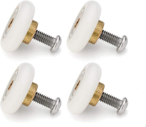 4 Sets Shower Door Rollers Runners Wheels Replacement Part for Bathroom Glass Sliding Door