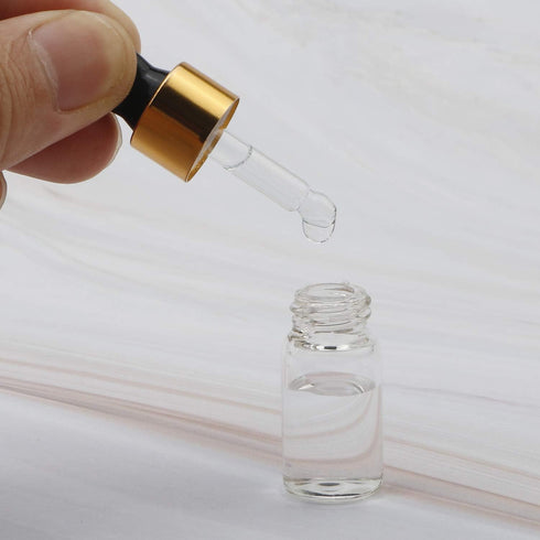 3ML Mini Clear Glass Essential Oil Dropper Bottles, Multi-function Empty Eye Dropper Bottle, 30 Pack
