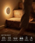 Motion Sensor Night Light Wood, Rechargeable Battery-Powered Magnetic Stick-On Night Light Wall Light for Indoor