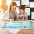 Silicone Painting Mat, 20"x 16" Silicone Art Mat with Cup, Kids Painting mat for Resin, DIY, Drawing Resin, Paint, Clay,Playdoh Large Craft Mat- Silicone Art Mat,Craft, (blue)