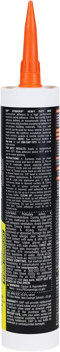 DAP INC 27511 Adhesive-Caulk, 9 FL OZ, White by DAP