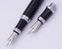 Duke Black Fountain Pen Gift Box Set - Double-Nibs Iridium Medium and Fude Calligraphy Nib for Office/Art
