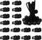 Generic Lekarf Ball Bungee Cords and Tarp Clips, 16PC 0.16"x6" Black Ball End