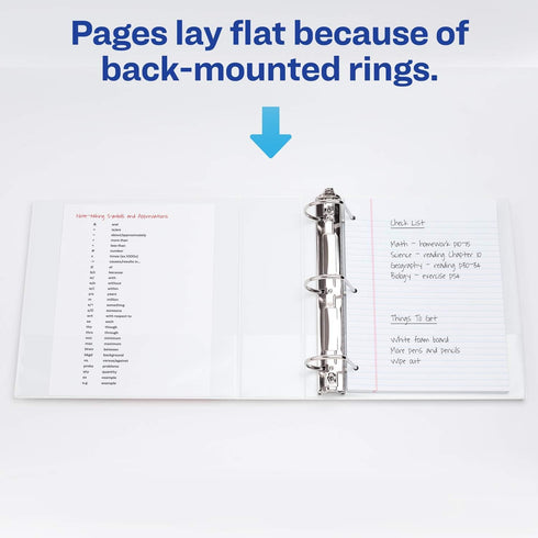 Avery Durable View 3 Ring Binder - 3 Inch Slant Rings, 4 White Binders (17030)