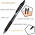 Lineon 46 Pack Black Gel Pens (20 Gel Pens with 26 Refills), Retractable Medium Point for Smooth Writing, Comfortable