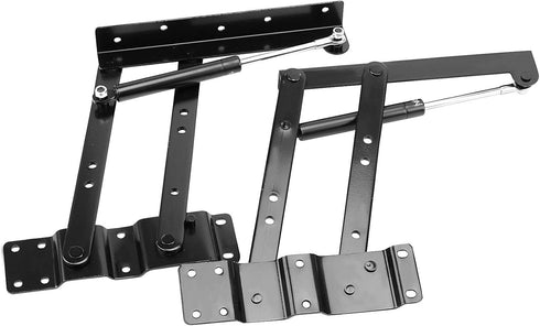 ZOENHOU 2 Pairs 4 PCS 150N Folding Gas Hydraulic Lift Up Table Mechanism, Lift Up Top Hinge, Modern Coffee Table