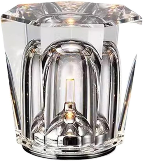 hezhuhe2258 Table Lamp Rechargeable Crystal Small Table Lamp Camping Ambient Light Club Bar