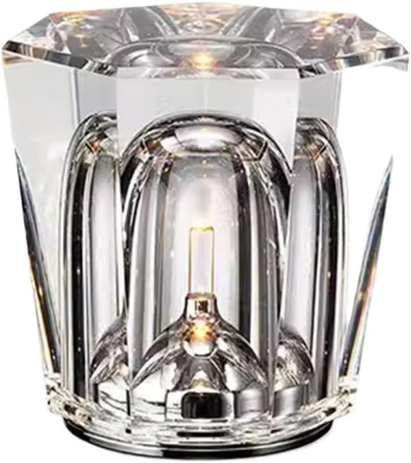 hezhuhe2258 Table Lamp Rechargeable Crystal Small Table Lamp Camping Ambient Light Club Bar