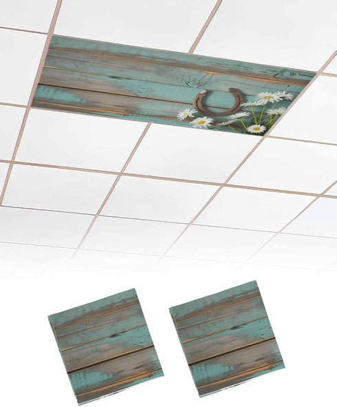 Venfascocyi 4x2 2 Pack Daisy Flower Fluorescent Light Covers for Ceiling Lights Magnetic Light Covers for Classroom