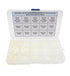 Metric M2 M2.5 M3 M4 M5 Nylon Phillips Pan Head Screws Nut Washer Assortment Kit (White)