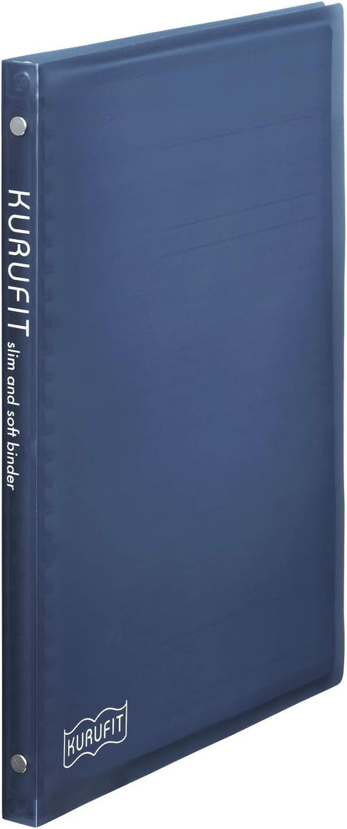 Maruman KULUFIT B5 Size 26-Ring Binder, Soft & Flexible Cover with 10 6mm Ruled Loose Sheets, Translucent BLUE (F020-02)