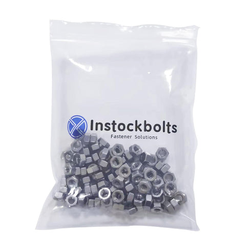 Instockbolts #4-40 304 (18-8) Nut100pcs Hex Nuts, Stainless Steel Hex