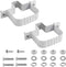 Downspout Straps 2x3 and Wall Bracket, Downspout Fasteners White (2 Pack)