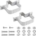 Downspout Straps 2x3 and Wall Bracket, Downspout Fasteners White (2 Pack)