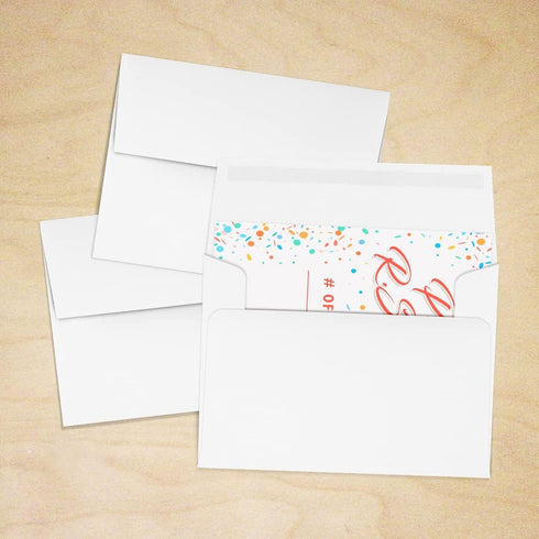 LUX Paper A2 Invitation Envelopes, 4 3/8" x 5 3/4" - 24lb. Bright White, 250 Pack (72924-250)