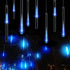 30cm 8-Tube Falling Rain Meteor Shower Christmas Lights, Blue Outdoor Icicle Shooting Star Lights