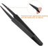 2Pcs Precision Plastic Tweezers Kit, 120mm Anti-static Flat Round Head Craft Tweezers Set for Laboratory Work