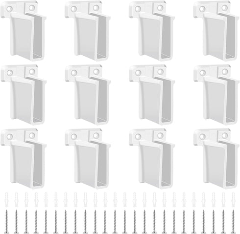 OXDFK 12 PCS Wire Shelf End Bracket, Plastic Closet Shelves Brackets with Screws,