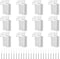 OXDFK 12 PCS Wire Shelf End Bracket, Plastic Closet Shelves Brackets with Screws,
