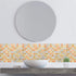 Yoillione 3D Mosaic Tile Sticker - Removable Wallpaper Tile, Yellow PVC Square Decorative Vinyl Tile Decals, 4 Sheets