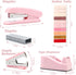 Pink Desk Accessories, Stapler and Tape Dispenser Set, Pink Office Supplies Kit for Students, Women, Coworkers