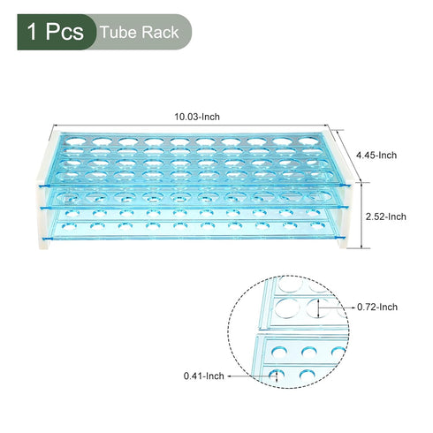 YOKIVE Tube Rack, Polypropylene Test Tube Rack Holder | Great for 0.5ml, 1.5ml, 1.8ml Lab Test Tube(Blue, 40-Sockets)