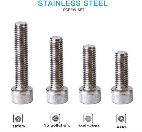 600PCS M3 Screws Hex Stainless Steel Bolts and Nuts Kit - Assorted Screws and Nuts Button Head Cap Metric M3 Bolt Kit