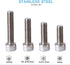 600PCS M3 Screws Hex Stainless Steel Bolts and Nuts Kit - Assorted Screws and Nuts Button Head Cap Metric M3 Bolt Kit